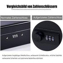 Lade das Bild in den Galerie-Viewer, Geldkassette mit münzzählbrett, 20 * 16 * 8.5 CM, Kasse Abschließbar, Cash Box Groß, Spardose, Geld organizer (Zahlenschloss-20cm)