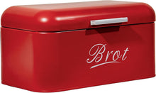 Lade das Bild in den Galerie-Viewer, Brotkasten mit Deckel, Großer Knäckebrot Box aus Metall, Brot und Kekse Lange Aufbewahren und Trocken Halten, Retro Design (31cm)