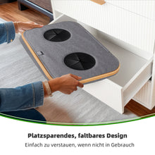 Lade das Bild in den Galerie-Viewer, 140L Pfandflaschen Sammelbehälter mit Deckel & XXL Tragetaschen, Flaschensammler für Leergut & Altglas, 2 Fächer Organizer mit Lochdesign, Recycling Behälter für Küche & Abstellraum (Grau)