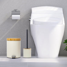 Lade das Bild in den Galerie-Viewer, Klobürste Holz, Toilettenbürste in Edelstahl, WC Bürsten & Halter, Badezimmer Set, Bürstengarnitur, Klobürstenhalter, Klobesen (Beige)