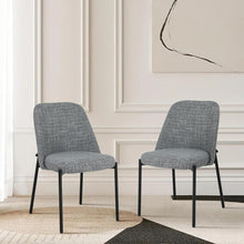 Lade das Bild in den Galerie-Viewer, Esszimmerstühle Stühle 2er Set Stuhl esszimmer esstisch stühle Polsterstuhl mit Rückenlehne Leinenbezug küchenstuhl essstühle für Esszimmer Wohnzimmer Küche (Grobes Leinen)