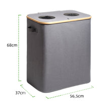 Lade das Bild in den Galerie-Viewer, 140L Pfandflaschen Sammelbehälter mit Deckel &amp; XXL Tragetaschen, Flaschensammler für Leergut &amp; Altglas, 2 Fächer Organizer mit Lochdesign, Recycling Behälter für Küche &amp; Abstellraum (Grau)
