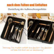Lade das Bild in den Galerie-Viewer, Besteckhalter für Schubladen,(28-47,5CM) Verstellbarer Besteckeinsatz, Schubladen organizer küche
