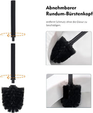 Lade das Bild in den Galerie-Viewer, Klobürste Holz, Toilettenbürste in Edelstahl, WC Bürsten &amp; Halter, Badezimmer Set, Bürstengarnitur, Klobürstenhalter, Klobesen (Beige)

