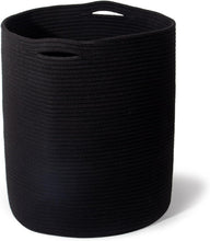 Lade das Bild in den Galerie-Viewer, Geﬂochtener Baumwollkorb 45L (H45cm, Ø38cm), Aufbewahrungskorb für Spielzeug
