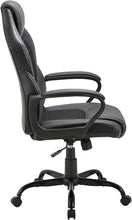 Lade das Bild in den Galerie-Viewer, Gaming Stuhl, Gaming Sessel, Ergonomischer mit Wippfunktion gepolsterter Rückenlehne höhenverstellbar Schreibtischstuhl  (Schwarz)
