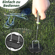 Lade das Bild in den Galerie-Viewer, Erdanker Bodenanker, 50 Stück 150x25mm Ø3mm, Mit Pufferscheiben, Anti Rost Verzinkter Stahl - Für Unkrautvlies, Garten, Gartenvlies &amp; Zaun
