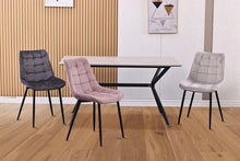 Lade das Bild in den Galerie-Viewer, Esszimmerstühle Stühle 2er Set Esstisch Stühle Küchenstühle Essstühle Esszimmer Stuhl Polsterstuhl mit Rückenlehne Metallbeine für Esszimmer Wohnzimmer Küche (Grau-Smat, Breit)
