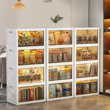 Lade das Bild in den Galerie-Viewer, 29L x 1, Faltbare Aufbewahrungsbox mit Deckel,Aufbewahrungsregal mit Boxen,Stapelboxen,Kunststoffbox
